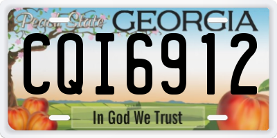 GA license plate CQI6912
