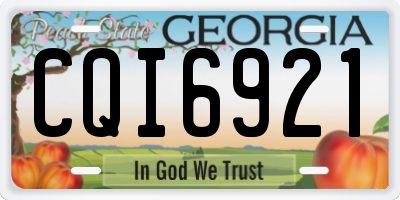 GA license plate CQI6921