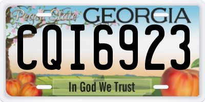 GA license plate CQI6923