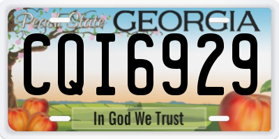 GA license plate CQI6929