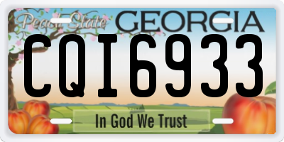 GA license plate CQI6933