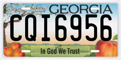 GA license plate CQI6956