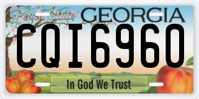 GA license plate CQI6960