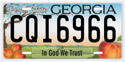 GA license plate CQI6966