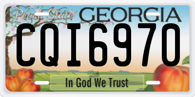GA license plate CQI6970