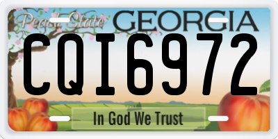 GA license plate CQI6972