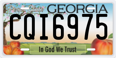 GA license plate CQI6975