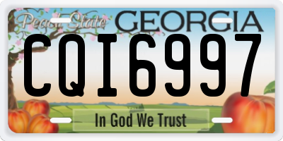 GA license plate CQI6997