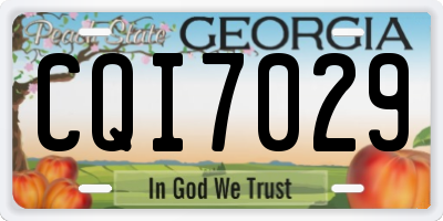 GA license plate CQI7029