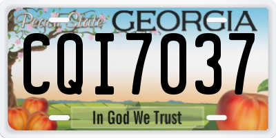 GA license plate CQI7037