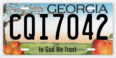 GA license plate CQI7042