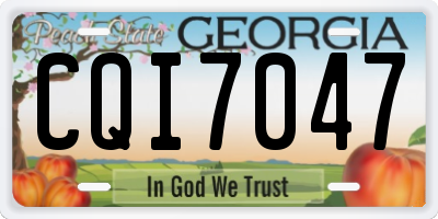 GA license plate CQI7047
