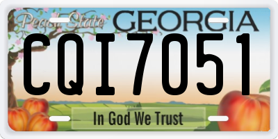 GA license plate CQI7051