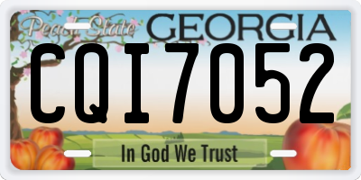 GA license plate CQI7052