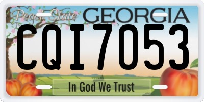 GA license plate CQI7053