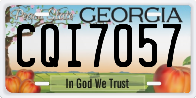 GA license plate CQI7057