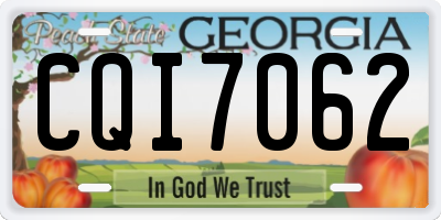 GA license plate CQI7062