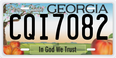 GA license plate CQI7082