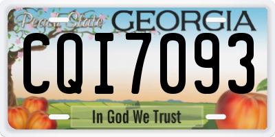 GA license plate CQI7093