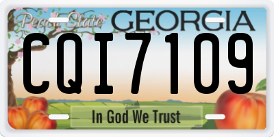 GA license plate CQI7109