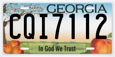 GA license plate CQI7112