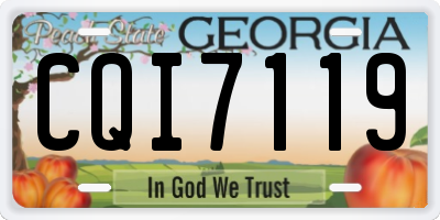 GA license plate CQI7119