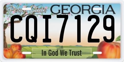 GA license plate CQI7129