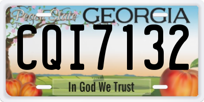 GA license plate CQI7132