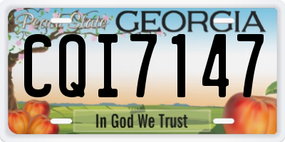 GA license plate CQI7147