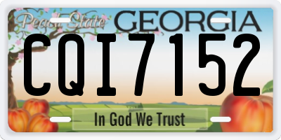GA license plate CQI7152