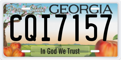 GA license plate CQI7157