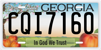 GA license plate CQI7160