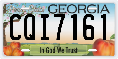 GA license plate CQI7161