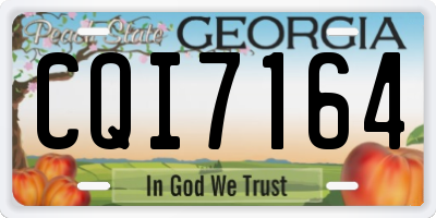 GA license plate CQI7164
