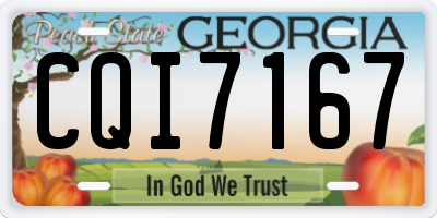 GA license plate CQI7167