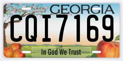 GA license plate CQI7169