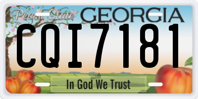 GA license plate CQI7181