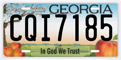 GA license plate CQI7185