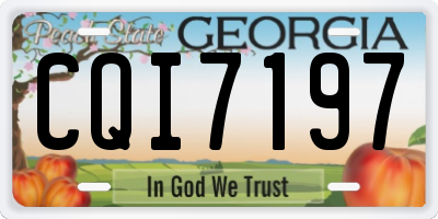GA license plate CQI7197