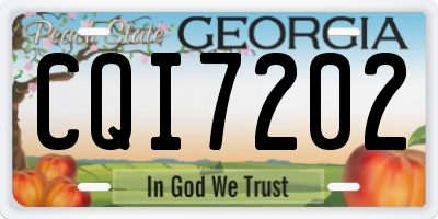 GA license plate CQI7202