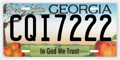 GA license plate CQI7222