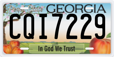 GA license plate CQI7229