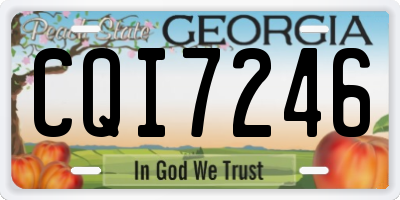 GA license plate CQI7246