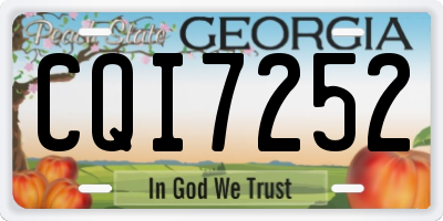 GA license plate CQI7252