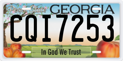 GA license plate CQI7253