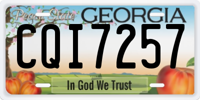 GA license plate CQI7257