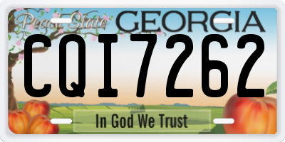 GA license plate CQI7262