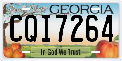 GA license plate CQI7264