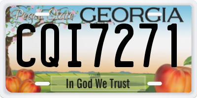 GA license plate CQI7271