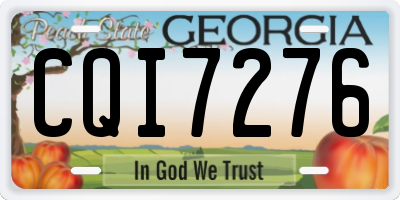 GA license plate CQI7276
